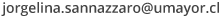 Mail de Dra. Jorgelina Sannazzaro